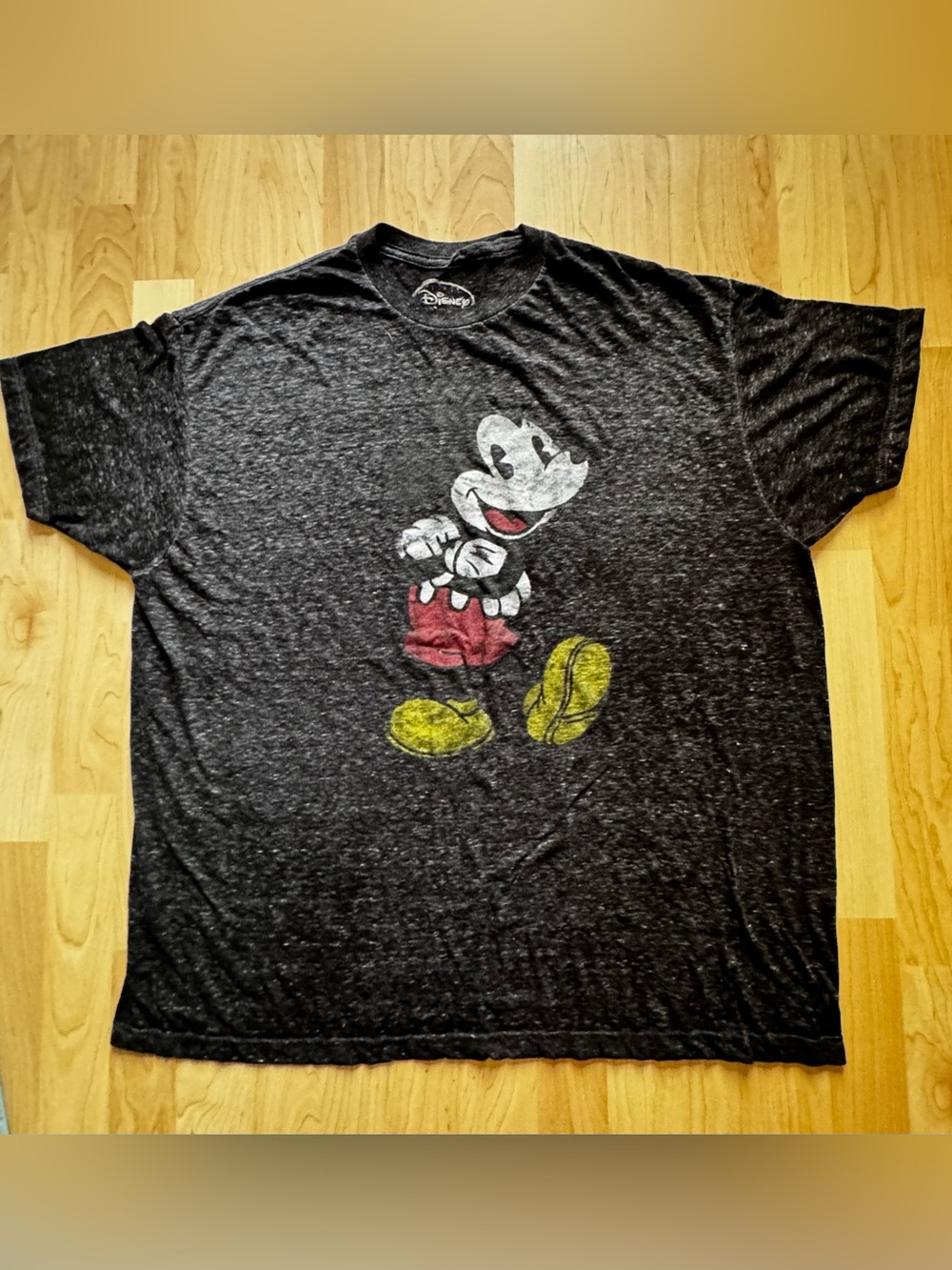 Disney Men's Black Mickey Mouse Graphic Short Sleeve Tee